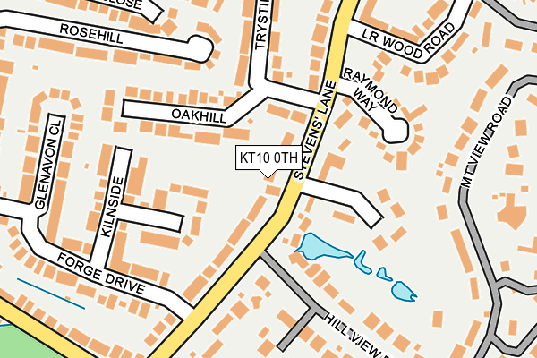 KT10 0TH map - OS OpenMap – Local (Ordnance Survey)