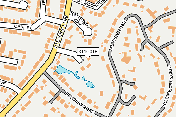 KT10 0TP map - OS OpenMap – Local (Ordnance Survey)