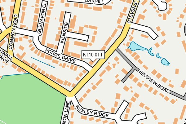 KT10 0TT map - OS OpenMap – Local (Ordnance Survey)