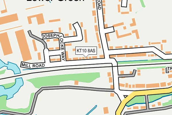 KT10 8AS map - OS OpenMap – Local (Ordnance Survey)