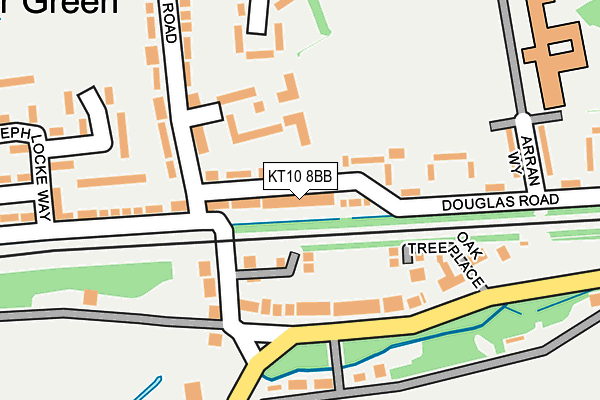 KT10 8BB map - OS OpenMap – Local (Ordnance Survey)