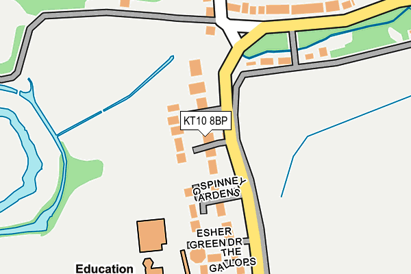 KT10 8BP map - OS OpenMap – Local (Ordnance Survey)