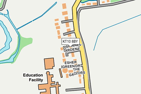 KT10 8BY map - OS OpenMap – Local (Ordnance Survey)