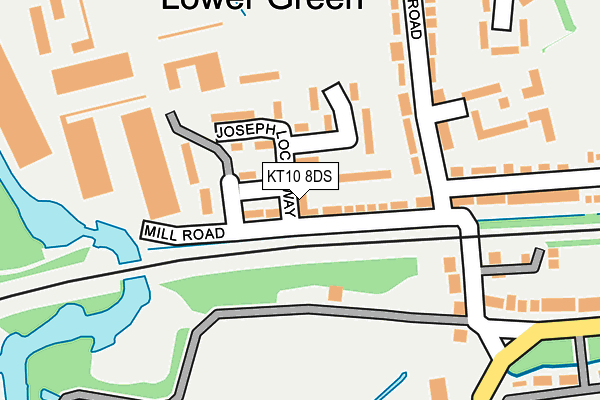 KT10 8DS map - OS OpenMap – Local (Ordnance Survey)