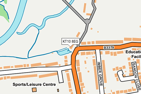 KT10 8EG map - OS OpenMap – Local (Ordnance Survey)