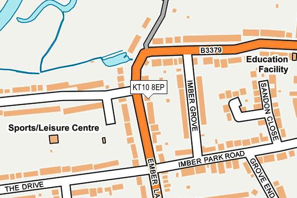 KT10 8EP map - OS OpenMap – Local (Ordnance Survey)