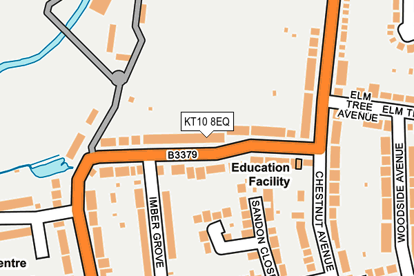 KT10 8EQ map - OS OpenMap – Local (Ordnance Survey)