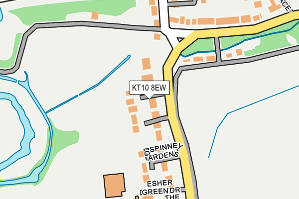 KT10 8EW map - OS OpenMap – Local (Ordnance Survey)