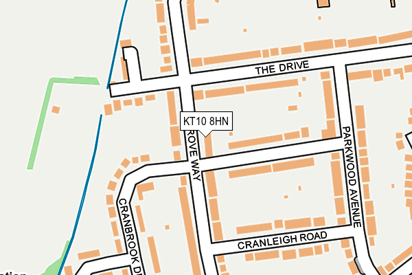 KT10 8HN map - OS OpenMap – Local (Ordnance Survey)