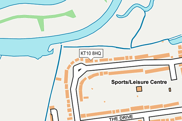 KT10 8HQ map - OS OpenMap – Local (Ordnance Survey)
