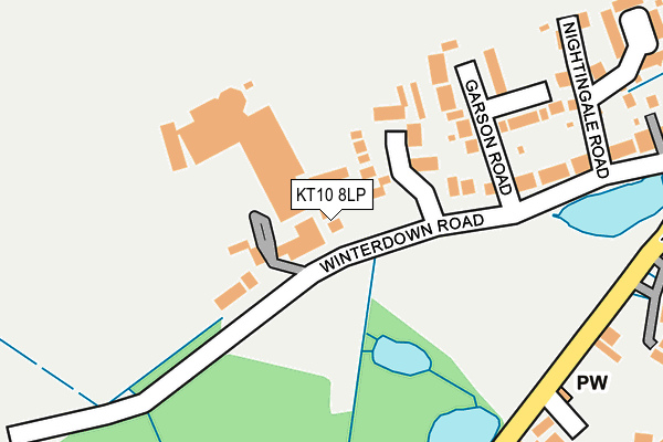 KT10 8LP map - OS OpenMap – Local (Ordnance Survey)