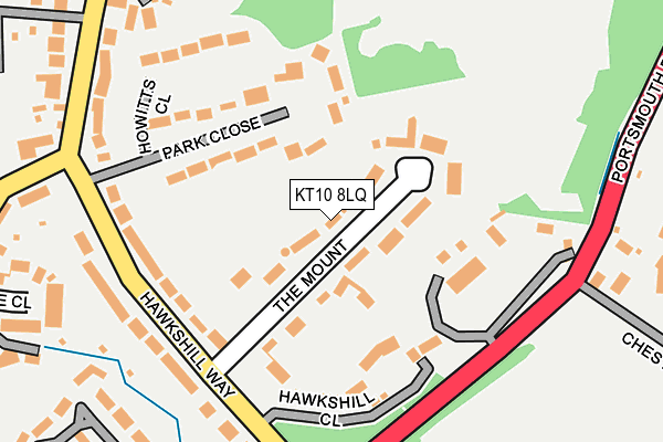 KT10 8LQ map - OS OpenMap – Local (Ordnance Survey)