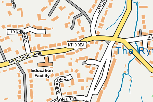 KT10 9EA map - OS OpenMap – Local (Ordnance Survey)