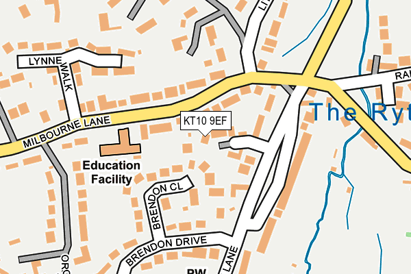 KT10 9EF map - OS OpenMap – Local (Ordnance Survey)