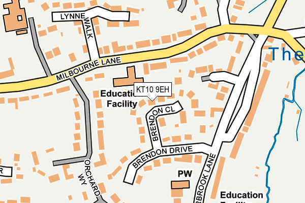 KT10 9EH map - OS OpenMap – Local (Ordnance Survey)