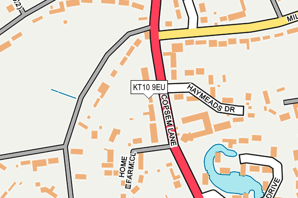 KT10 9EU map - OS OpenMap – Local (Ordnance Survey)