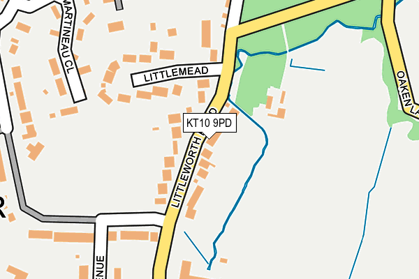 KT10 9PD map - OS OpenMap – Local (Ordnance Survey)