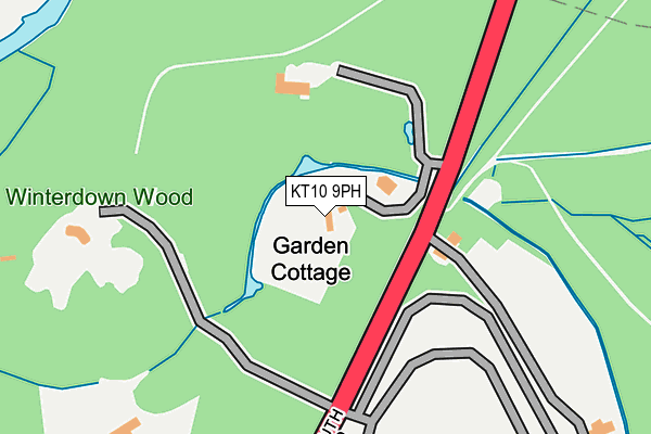 KT10 9PH map - OS OpenMap – Local (Ordnance Survey)