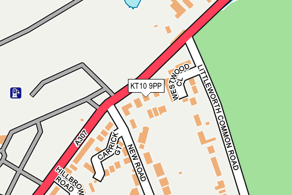 KT10 9PP map - OS OpenMap – Local (Ordnance Survey)