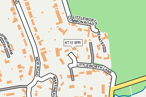 KT10 9PR map - OS OpenMap – Local (Ordnance Survey)