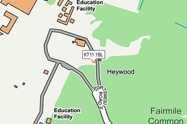 KT11 1BL map - OS OpenMap – Local (Ordnance Survey)