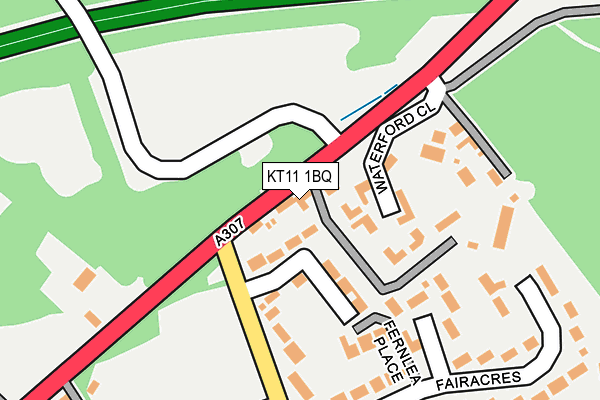 KT11 1BQ map - OS OpenMap – Local (Ordnance Survey)