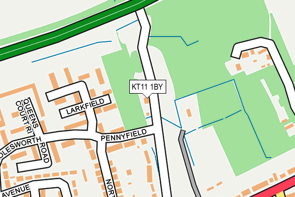 KT11 1BY map - OS OpenMap – Local (Ordnance Survey)