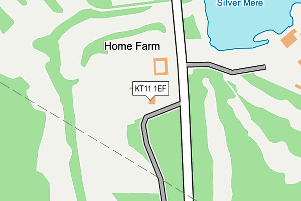 KT11 1EF map - OS OpenMap – Local (Ordnance Survey)