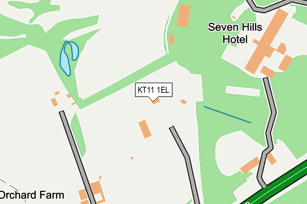 KT11 1EL map - OS OpenMap – Local (Ordnance Survey)