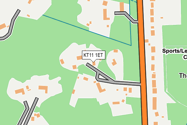 KT11 1ET map - OS OpenMap – Local (Ordnance Survey)