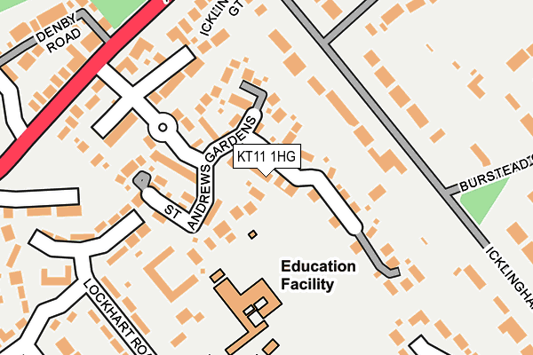 KT11 1HG map - OS OpenMap – Local (Ordnance Survey)