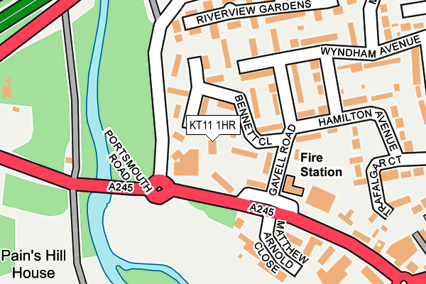 KT11 1HR map - OS OpenMap – Local (Ordnance Survey)