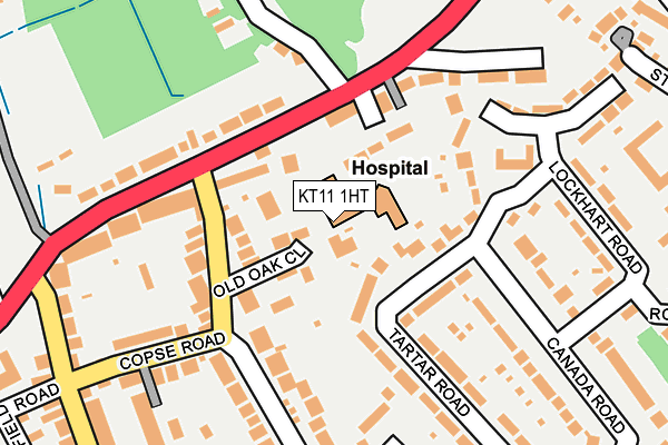 KT11 1HT map - OS OpenMap – Local (Ordnance Survey)