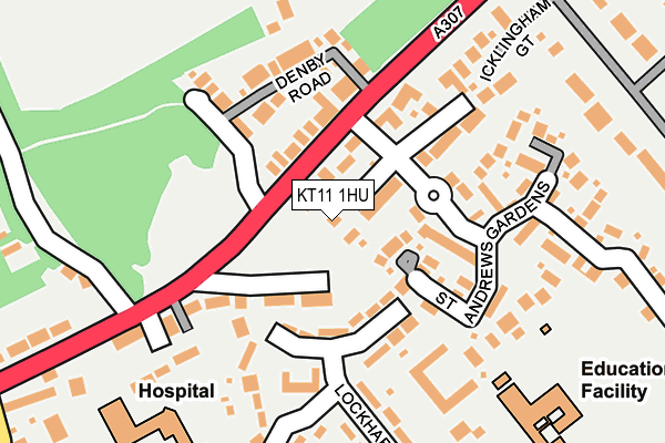 KT11 1HU map - OS OpenMap – Local (Ordnance Survey)