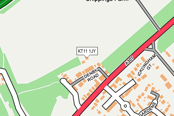 KT11 1JY map - OS OpenMap – Local (Ordnance Survey)