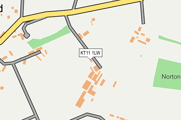 KT11 1LW map - OS OpenMap – Local (Ordnance Survey)