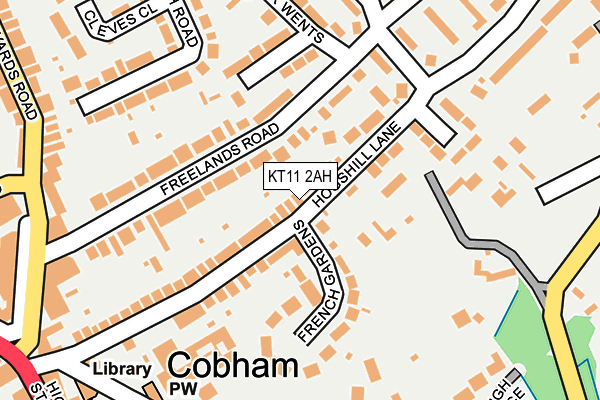 KT11 2AH map - OS OpenMap – Local (Ordnance Survey)