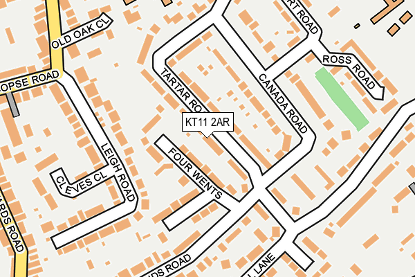 KT11 2AR map - OS OpenMap – Local (Ordnance Survey)