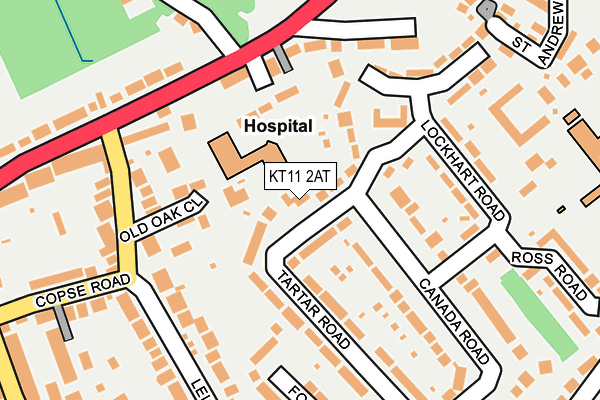 KT11 2AT map - OS OpenMap – Local (Ordnance Survey)