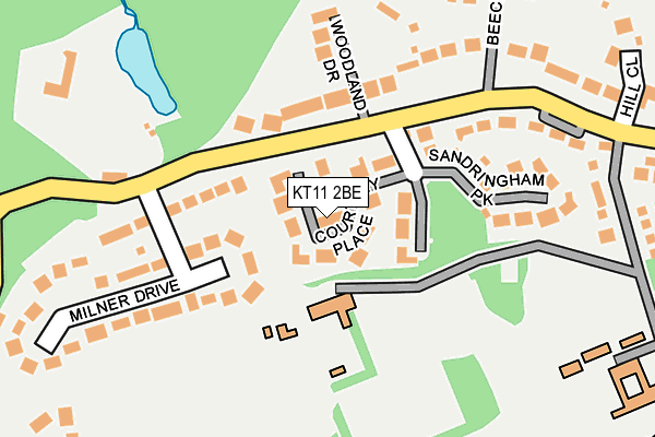 KT11 2BE map - OS OpenMap – Local (Ordnance Survey)
