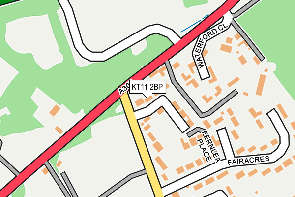 KT11 2BP map - OS OpenMap – Local (Ordnance Survey)