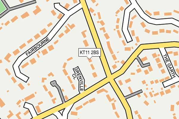 KT11 2BS map - OS OpenMap – Local (Ordnance Survey)