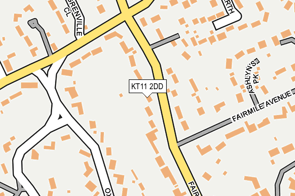 KT11 2DD map - OS OpenMap – Local (Ordnance Survey)