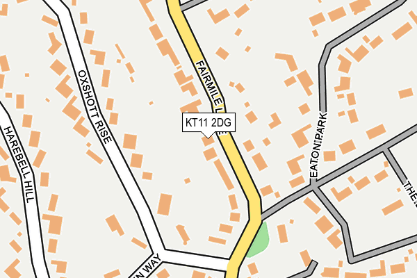 KT11 2DG map - OS OpenMap – Local (Ordnance Survey)