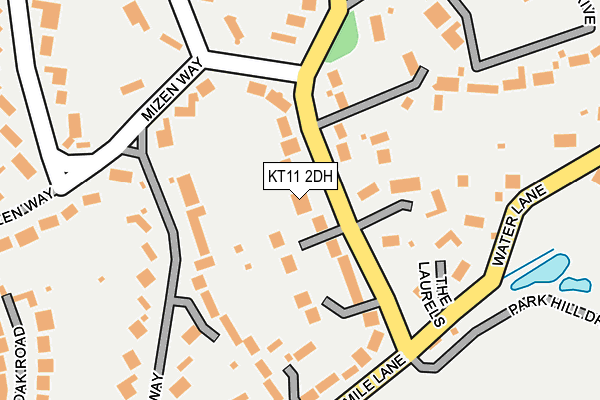 KT11 2DH map - OS OpenMap – Local (Ordnance Survey)