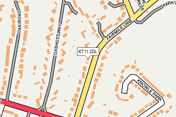 KT11 2DL map - OS OpenMap – Local (Ordnance Survey)