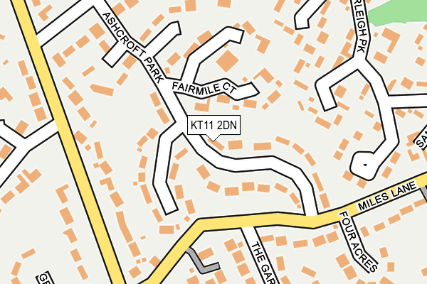KT11 2DN map - OS OpenMap – Local (Ordnance Survey)