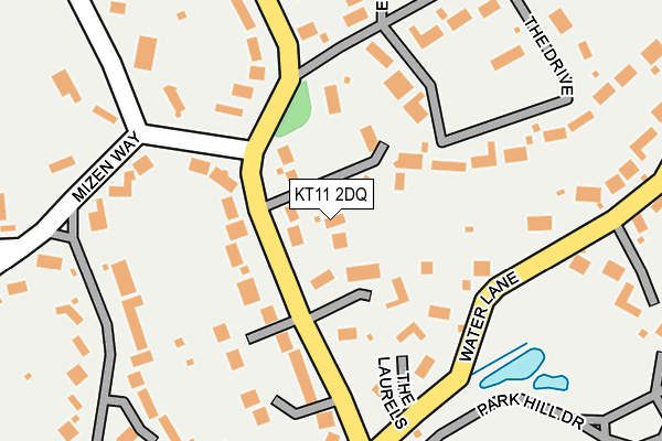 KT11 2DQ map - OS OpenMap – Local (Ordnance Survey)