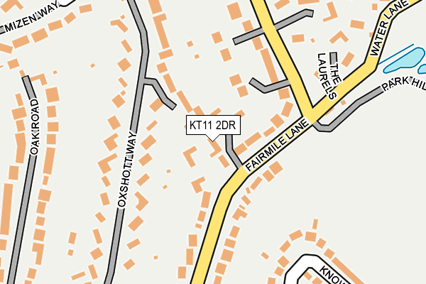 KT11 2DR map - OS OpenMap – Local (Ordnance Survey)
