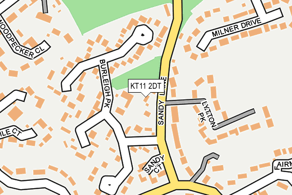 KT11 2DT map - OS OpenMap – Local (Ordnance Survey)